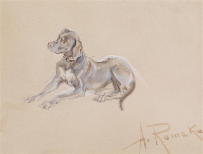 A study of a dog - Anton Romako