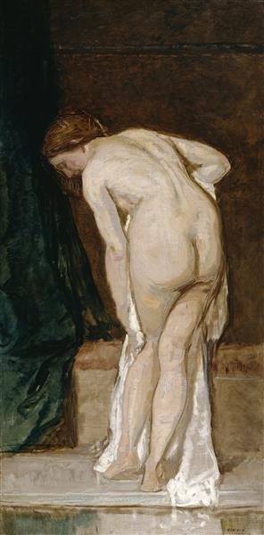 Female Nude (after bathing), c.1869 - Eduardo Rosales