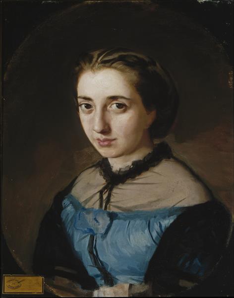 Maximina Martínez de la Pedrosa, the Artist's Wife, c.1860 - Эдуардо Росалес