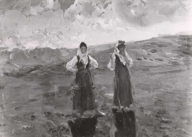 Peasant women in the backlight - Francesco Paolo Michetti