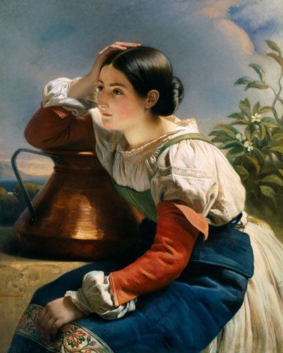 Young Italian Girl by the Well, c.1833 - 1834 - Франц Ксавер Винтерхальтер