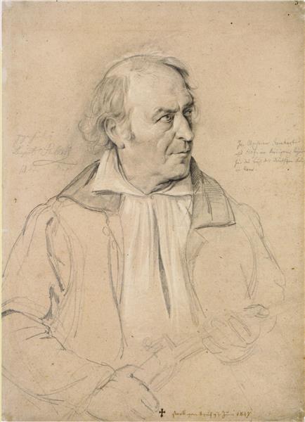 Portrait of Johann Christian Reinhart with the lute, 1833 - Leopold Pollak