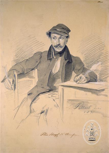 Portrait of Peter Schoepf (1804–1875) from Munich, 1835 - Leopold Pollak