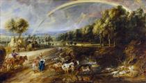 Paysage avec arc en ciel - Pierre Paul Rubens