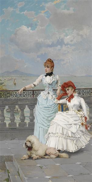 Neapolitan beauties, 1885 - Витторио Маттео Коркос