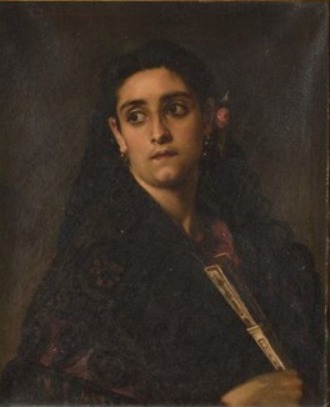 Portrait of a woman - Alfred Dehodencq