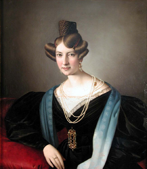Portrait of Clarissa Wessely Fesch, c.1834 - Giuseppe Tominz