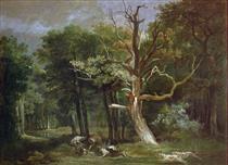 Wolf Hunt in the Forest of Saint-Germain - Жан-Батист Одри
