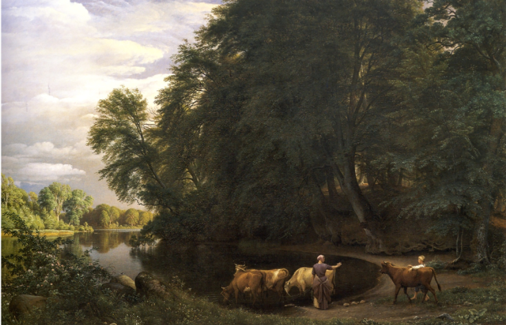 Summer afternoon at the lake, 1859 - P. C. Skovgaard