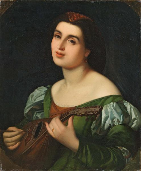 Lute player, 1858 - Vito d'Ancona