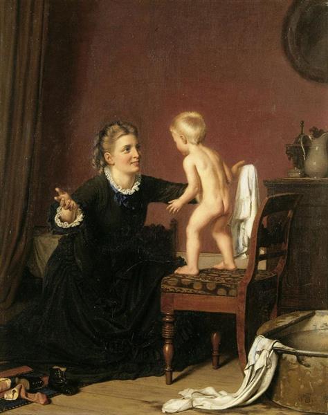 The boy gets a bath, 1875 - Wenzel Tornøe