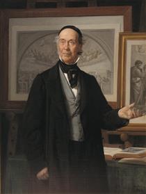 The Art Historian N. L. Høyen - Вільгельм Марстранд