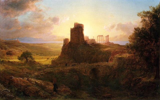 The Ruins at Sunion, Greece - Фредерик Эдвин Чёрч