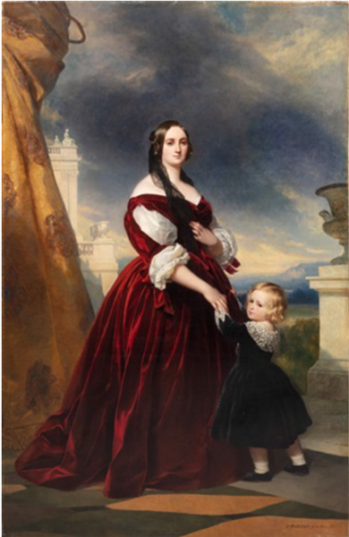 Portrait of the Countess Duchâtel (1817-1878) with her son, Vicomte Charles Tanneguy Duchâtel (1838-1891) | Portrait de la Comtesse Duchâtel (1817-1878) et de son fils le Vicomte Charles Tanneguy Duchâtel (1838-1891), 1841 - Франц Ксавер Винтерхальтер