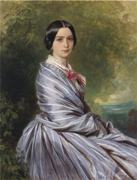 Portrait of Augusta Wichrow, 1848 - 弗朗兹·克萨韦尔·温德尔哈尔特