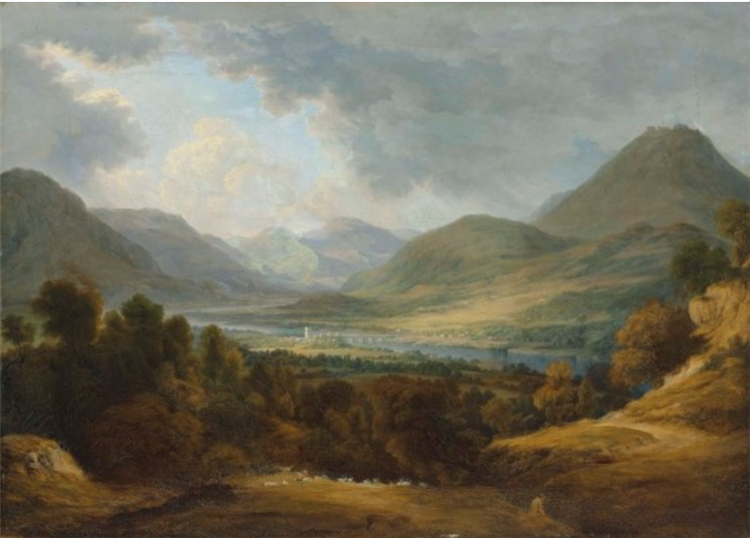 View of Llangollen, Wales - John Glover