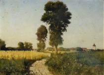 Landscape, Courrières, France - Jules Breton
