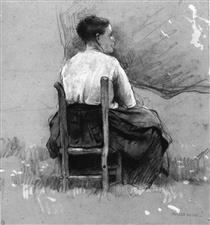 Study: Seated Woman - Julien Dupré