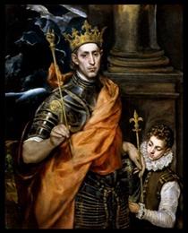 Der Hl. Ludwig, König von Frankreich, mit einem Pagen - El Greco