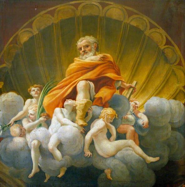 Saint Thomas Surrounded by Angels (copy of the fresco in the cupola of Parma Cathedral) - Антоніо да Корреджо