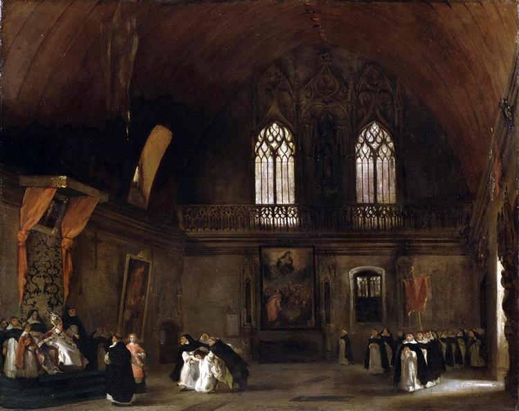 Interior of a Dominican Convent in Madrid, 1831 - Ежен Делакруа
