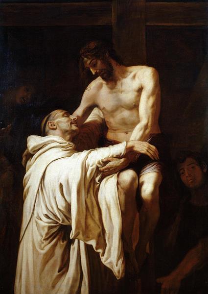 Christ embracing Saint Bernard - Francesco Ribalta
