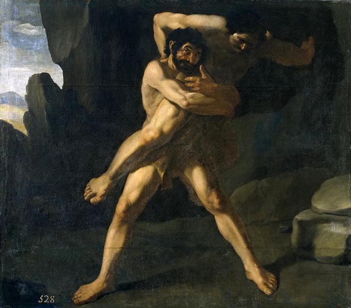 Hercules Wrestling with Antaeus - Франсиско де Сурбаран