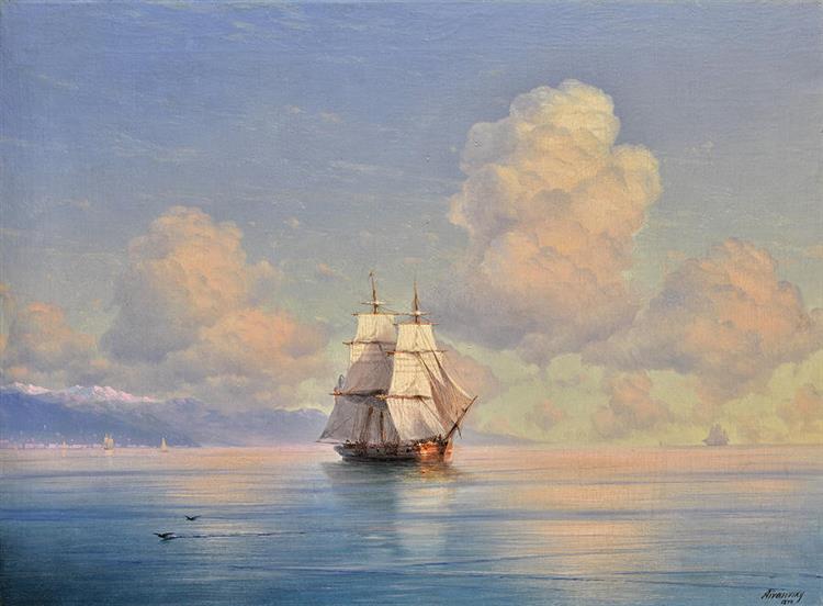 Ship off the Coast - Ivan Aivazovsky