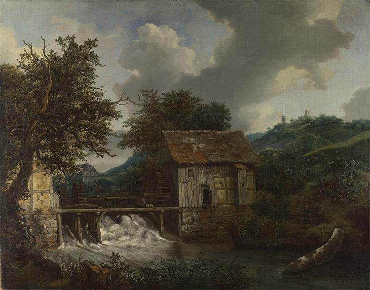 Two Watermills and an Open Sluice near Singraven - Jacob van Ruisdael