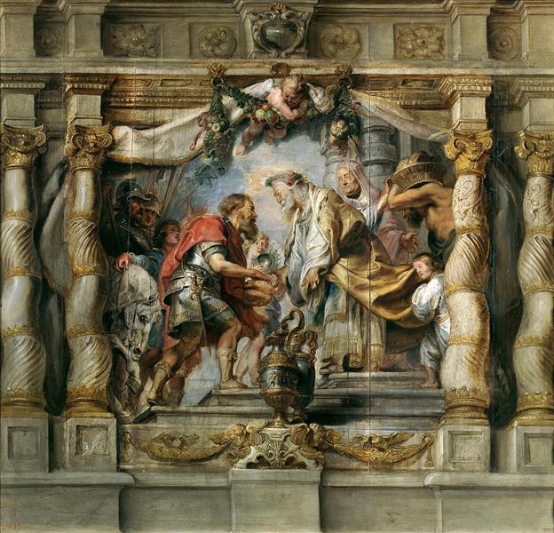 The Meeting of Abraham and Melchizedek, 1625 - Питер Пауль Рубенс