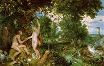 Adam and Eve in Worthy Paradise - 魯本斯