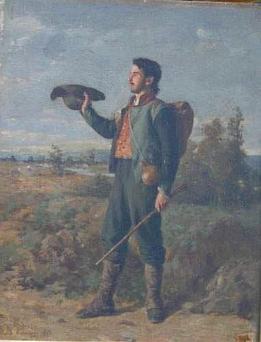 Young shepherd - Pierre Jean Edmond Castan
