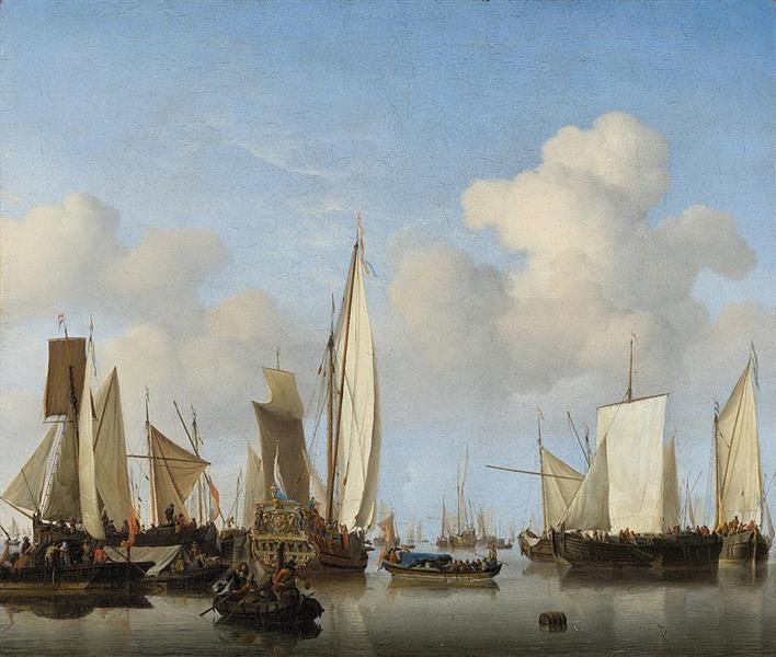 Ships in The Roads - Willem van de Velde the Younger