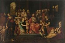 Christ blesses the children - Adam van Noort