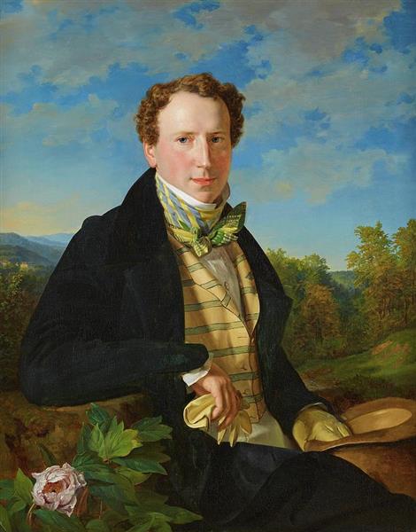 Self portrait at the age of 35, 1828 - Фердинанд Георг Вальдмюллер