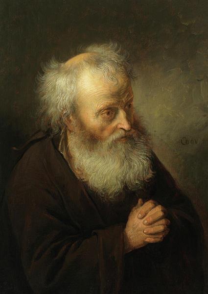 Old Man Praying - Gerrit Dou - WikiArt.org