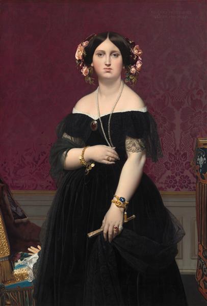 Portrait of Madame Moitessier Standing, 1851 - Jean Auguste Dominique Ingres
