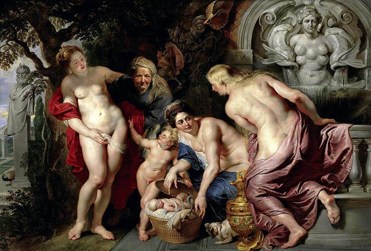 The Discovery of the Child Erichthonius, c.1615 - Питер Пауль Рубенс