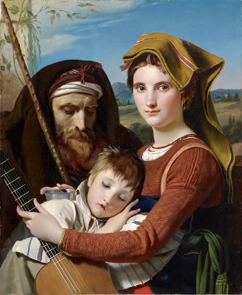 Roman shepherd family in the campagna, 1823 - Франсуа-Жозеф Навез