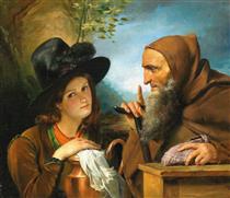 The hermit and the girl - Франсуа-Жозеф Навез