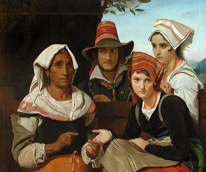 Scene of brigands with the fortune teller, 1821 - François-Joseph Navez