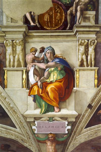 Sistine Chapel Ceiling: The Delphic Sibyl, 1509 - Michelangelo
