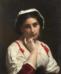 Portait of a lady - Adolphe Piot