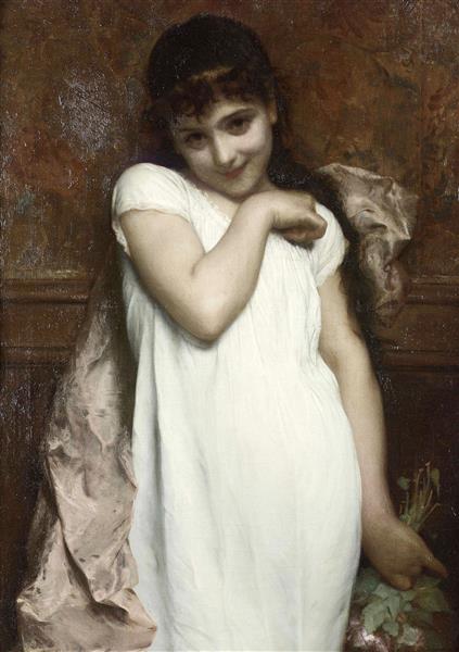 Portrait of a young lady - Adolphe Piot