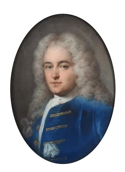 Portrait of Thomas Chase in a blue coat - Rosalba Carriera