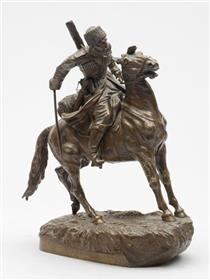 A Cossack figure on horseback - Artemi Lavrentievich Ober
