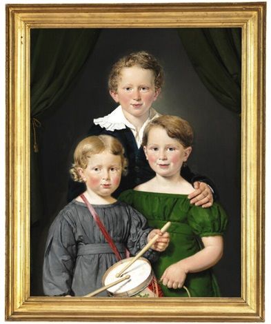 Hans and Bolette Puggaard's Three Children, 1827 - Christian Albrecht Jensen