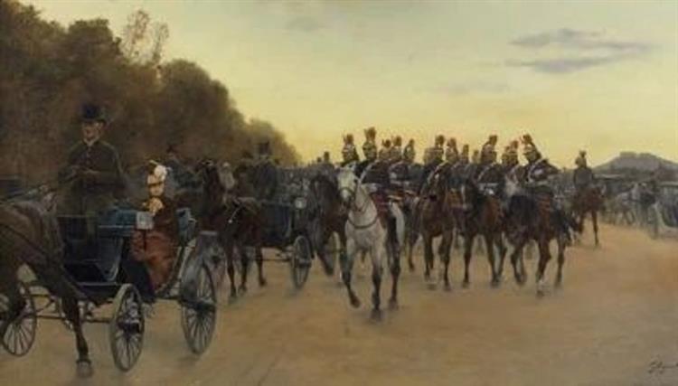 ESCADRON DE LA GARDE RÉPUBLICAINE ET CALÈCHES - Gustave Neymark