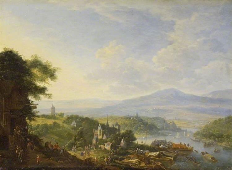 View on the Rhine - Jan Griffier I