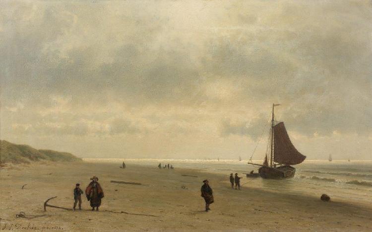 La plage de Scheveningen - Johannes Joseph Destrée
